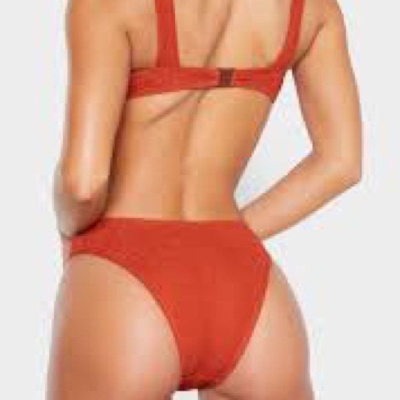 PYT Brown Crinkle Underwired Bikini - Picture 3 of 4